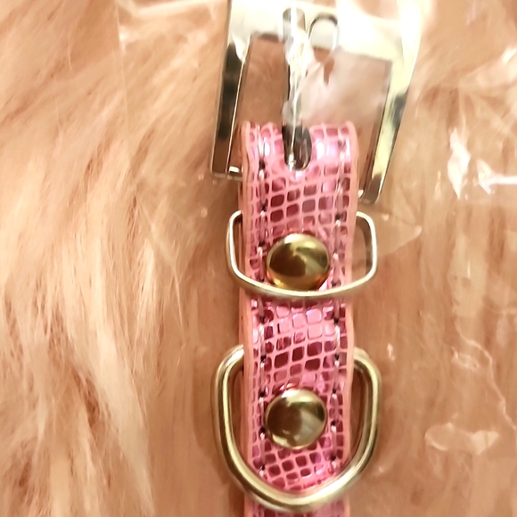 Brand New METALLIC FAUX CROC BLING PET COLLAR-S - Picture 4 of 4
